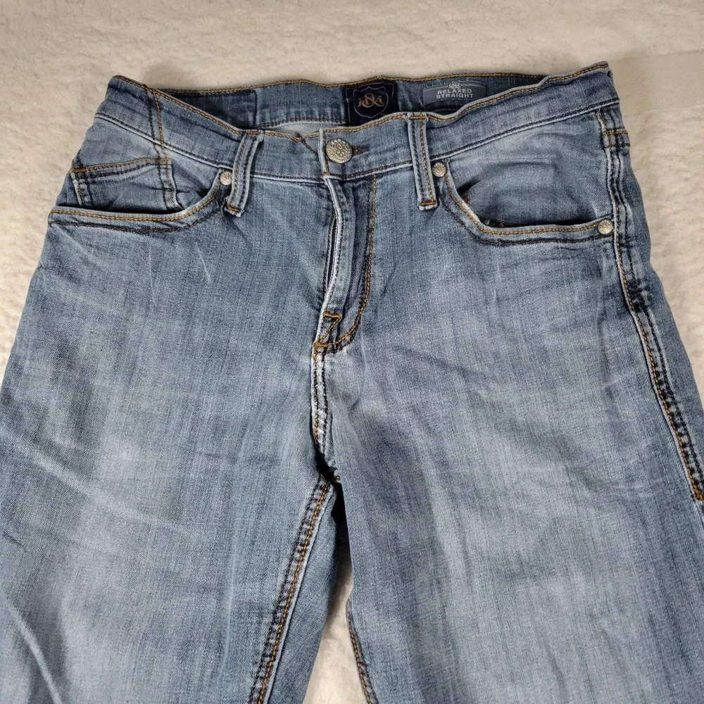 Rock & Republic Relaxed Straight Jeans Mens 32x30 Blue Medium Wash Denim‎ Pants
